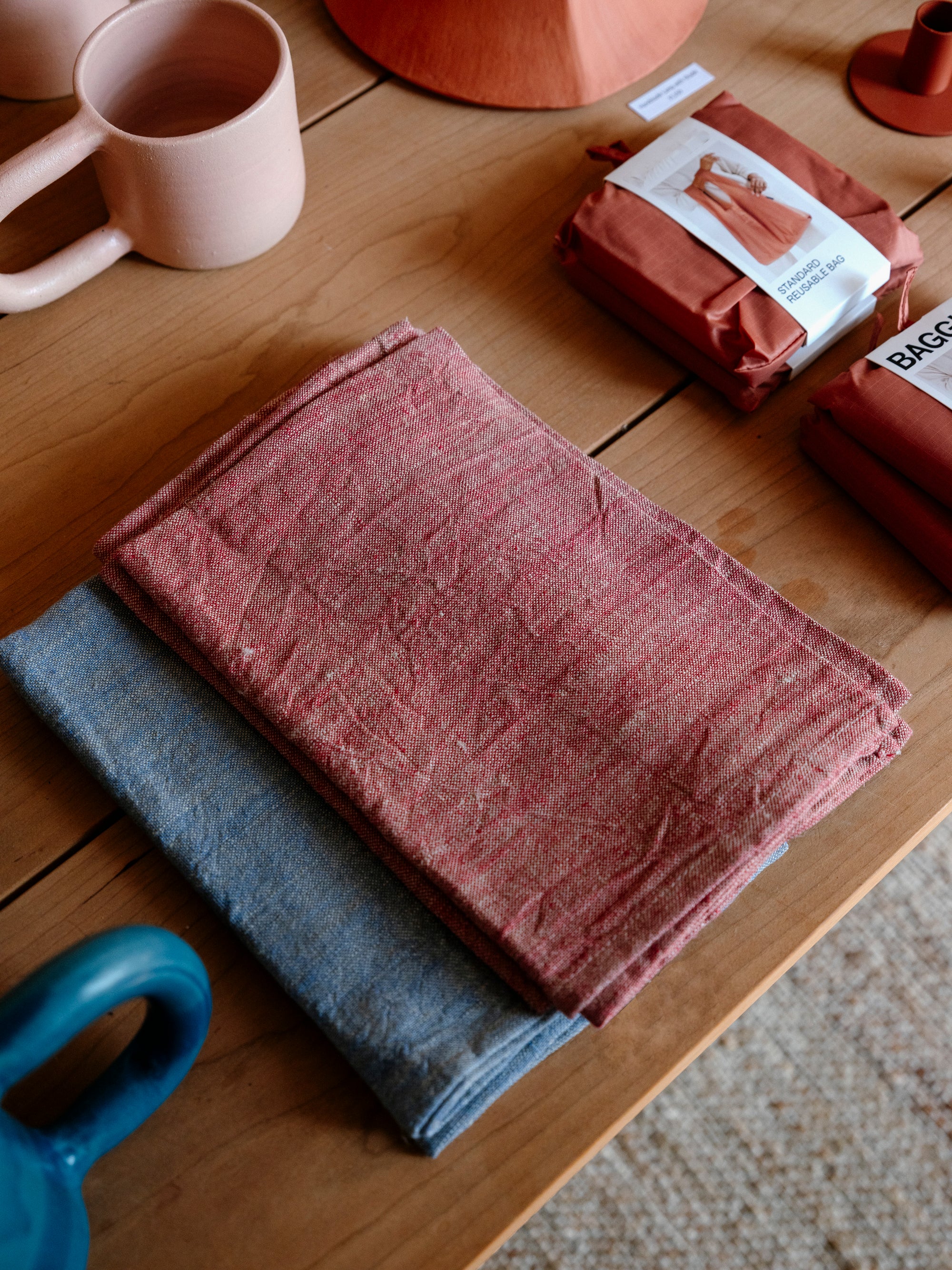 Italian Linen Tea Towel | Tomato