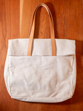 Load image into Gallery viewer, Canvas and Leather Fold Weekender - Natural
