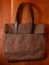 Load image into Gallery viewer, Canvas and Leather Fold Weekender - Tobacco
