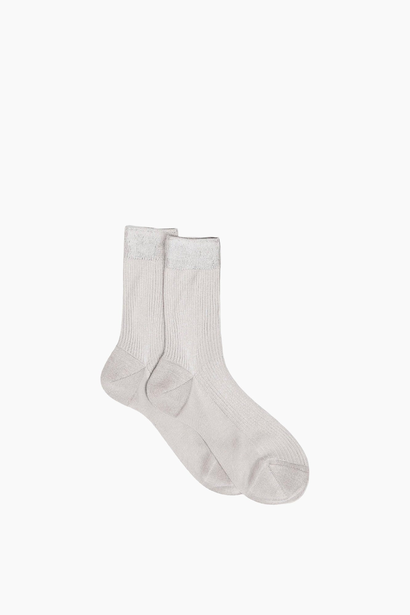 Silk Ribbed Socks