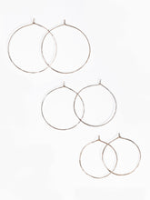 Load image into Gallery viewer, 14K Hammered Hoops
