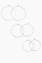 14K Hammered Hoops