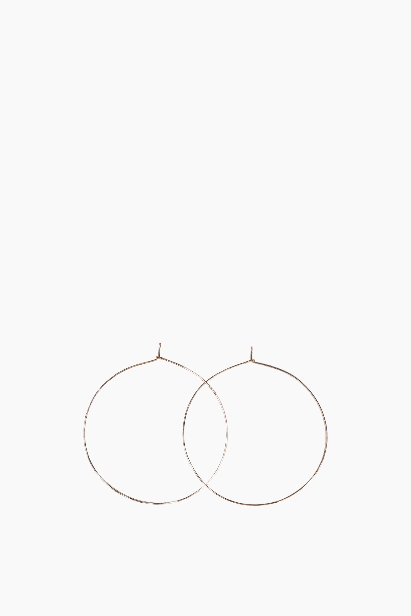 14K Hammered Hoops
