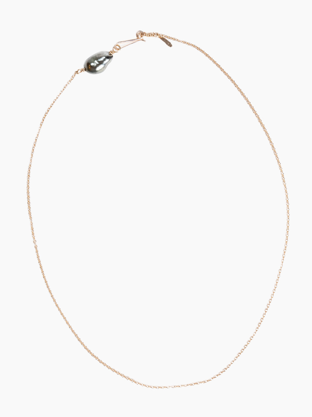 14K Keshi Pearl Chain Necklace | 16"