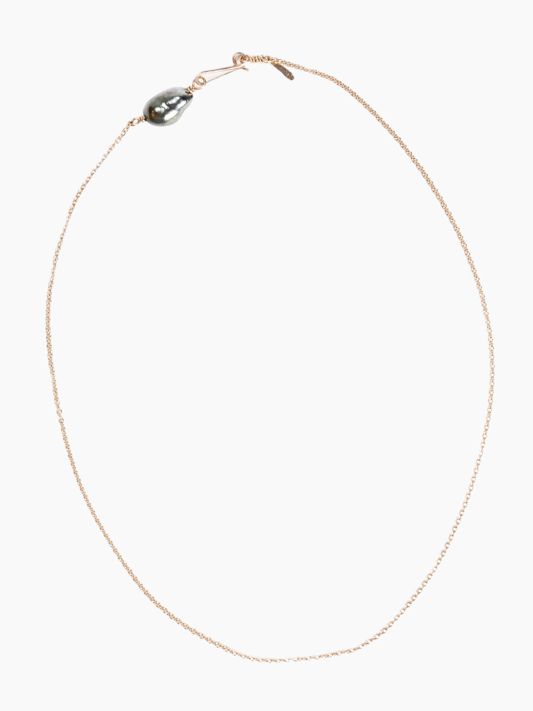 14K Keshi Pearl Chain Necklace, 16