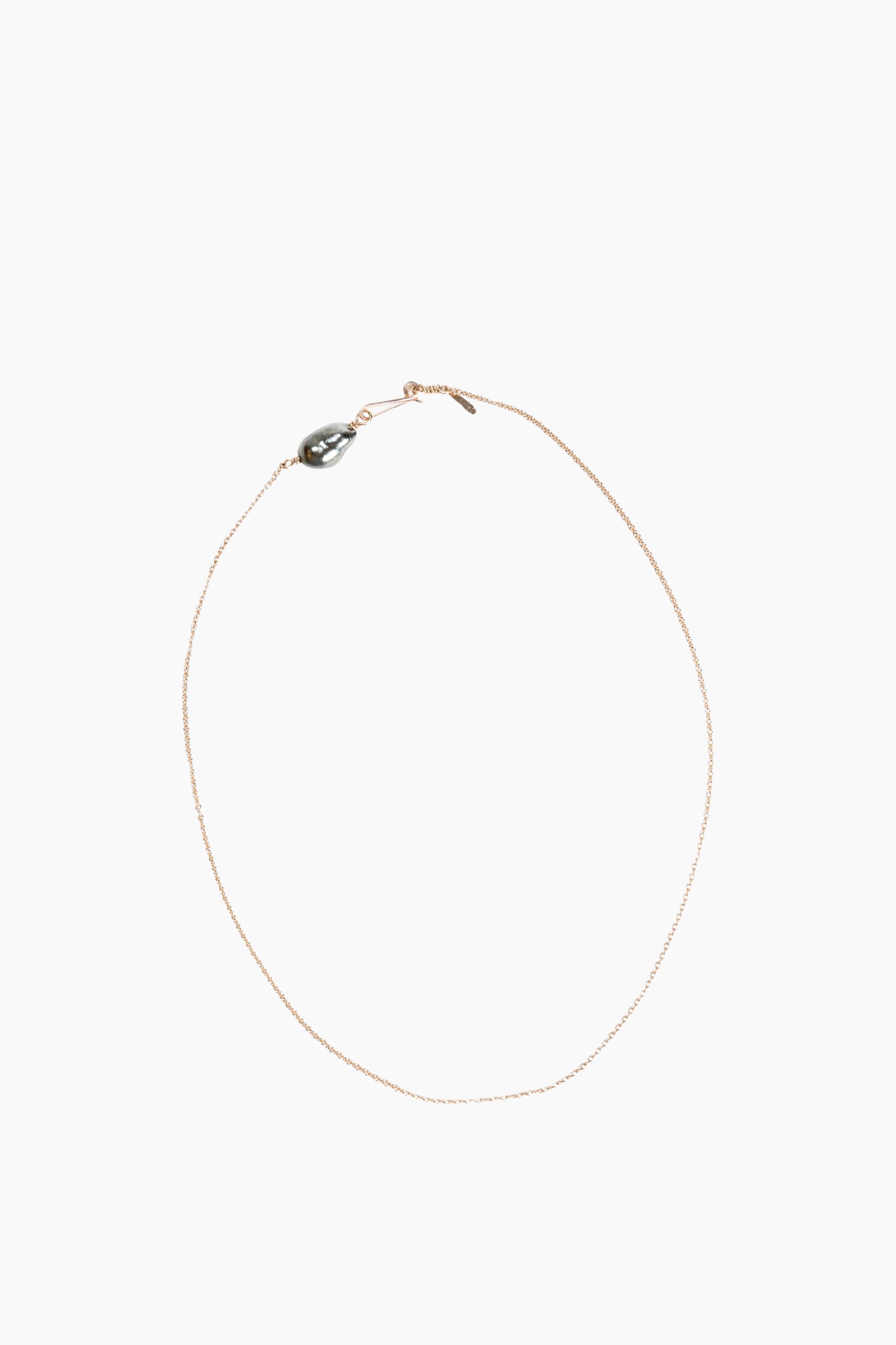 14K Keshi Pearl Chain Necklace | 16"
