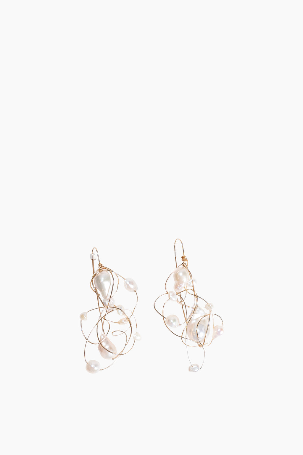Woven Baroque Pearl Earrings