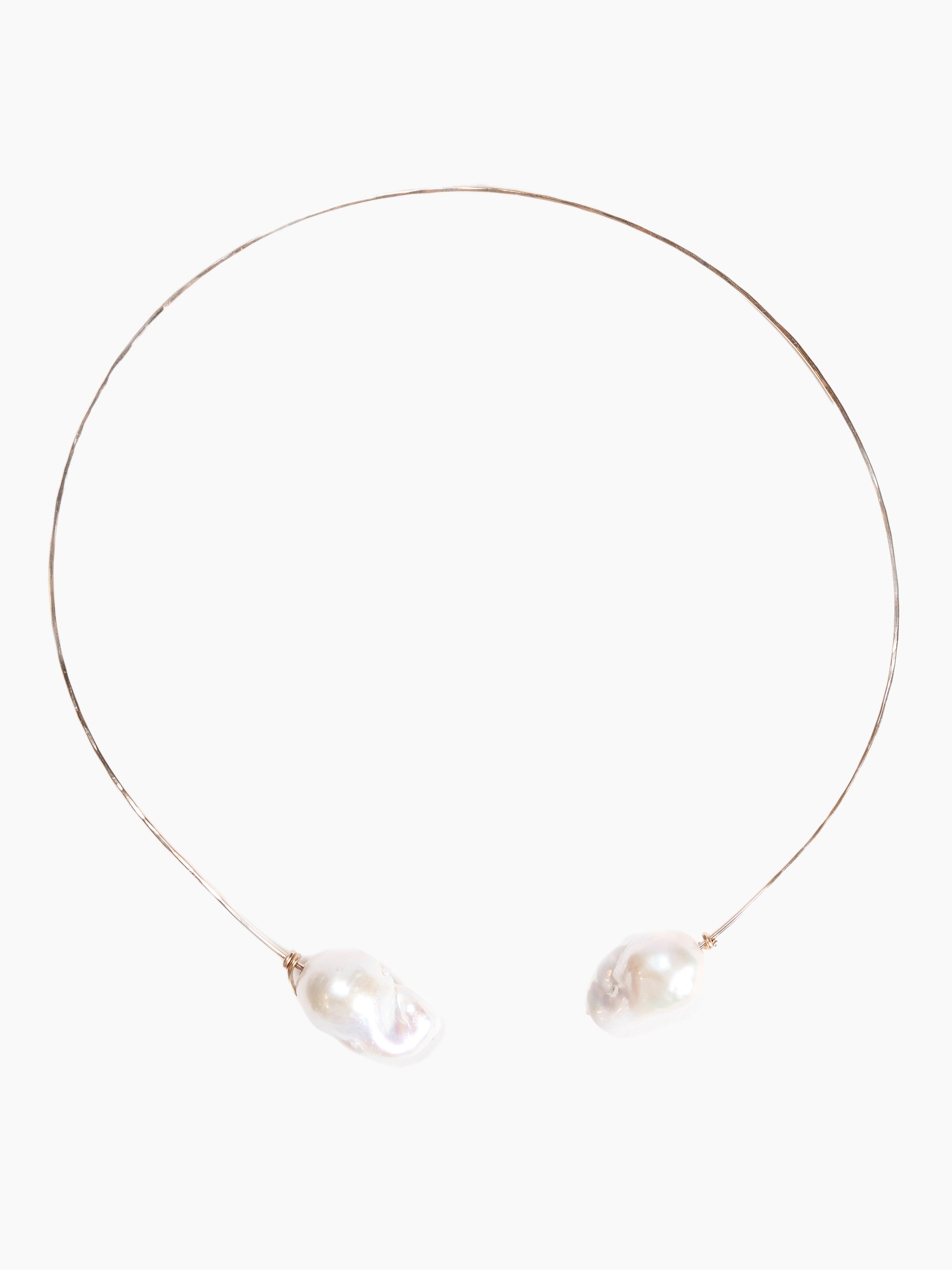 White Baroque Pearl Collar