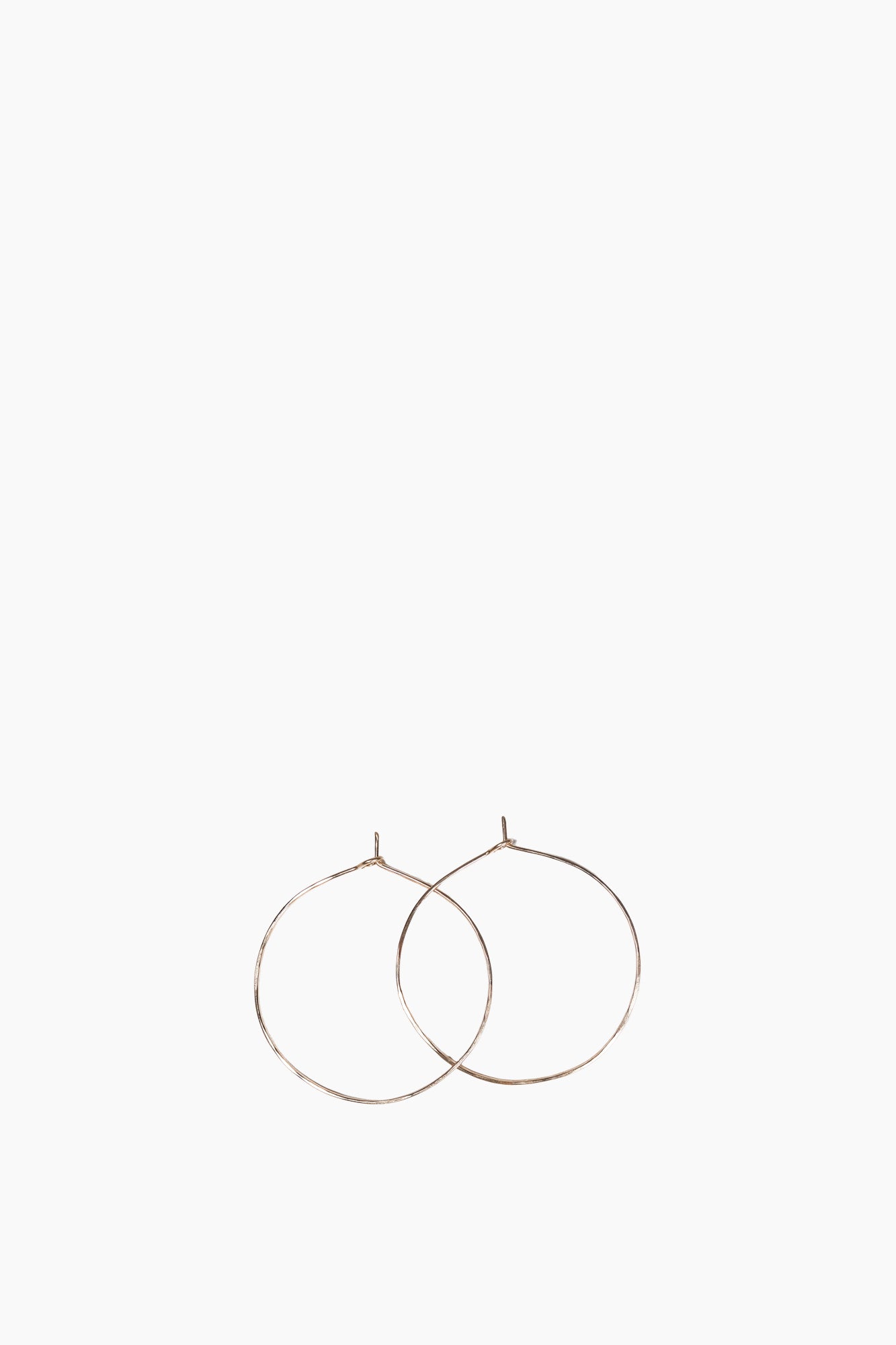 14K Hammered Hoops
