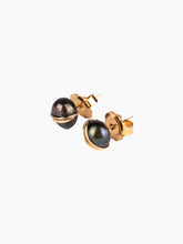 Load image into Gallery viewer, Grande Baroque Pearl Studs in Charcoal
