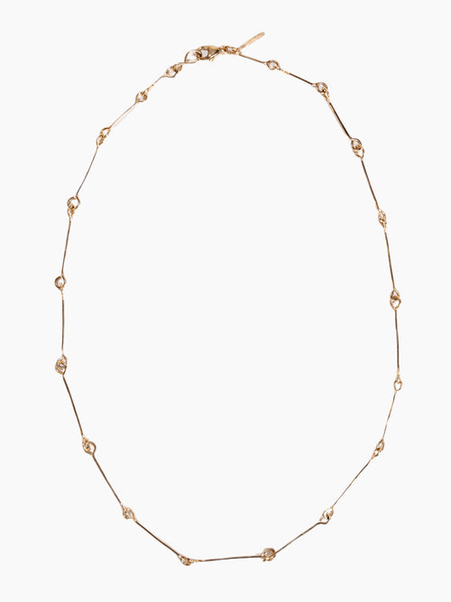 14K Bone Chain Necklace | 16"