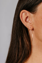 14K Hammered Hoops
