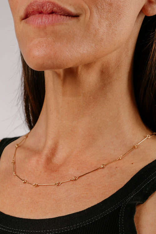 14K Bone Chain Necklace