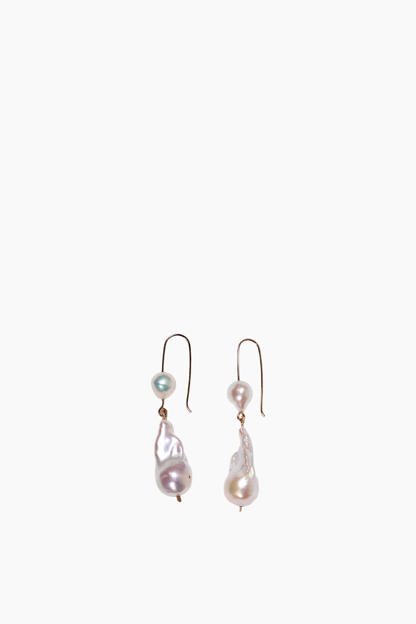 Baroque Pearl Double Drop Earrings