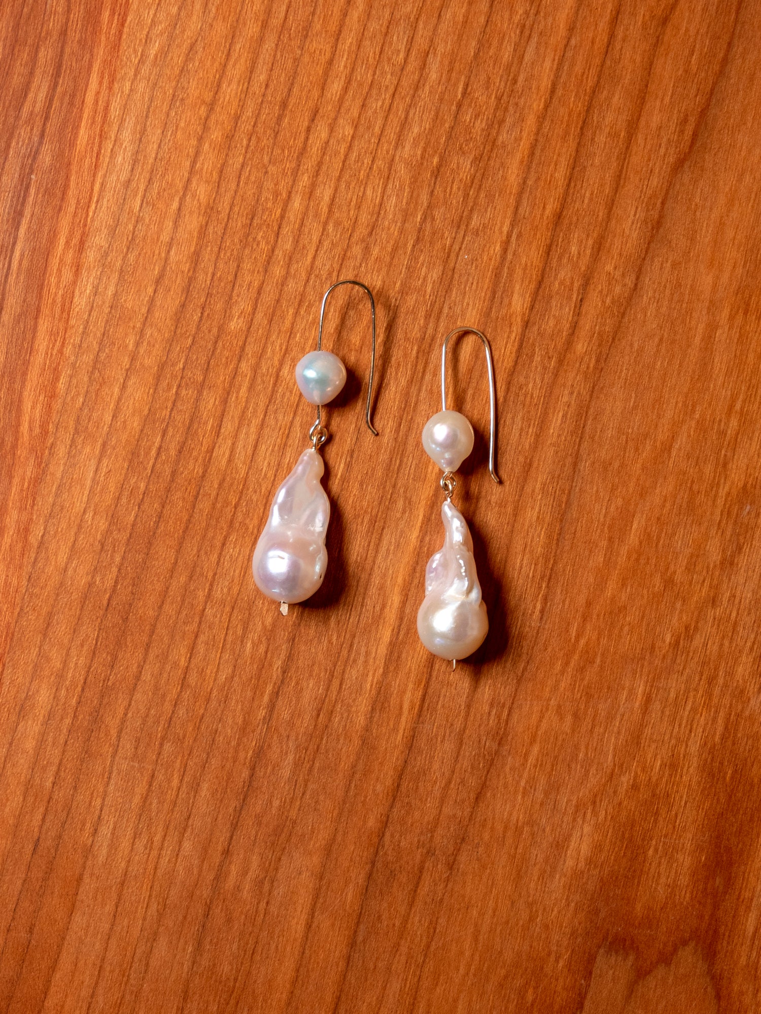 Baroque Pearl Double Drop Earrings