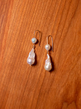 Load image into Gallery viewer, Baroque Pearl Double Drop Earrings
