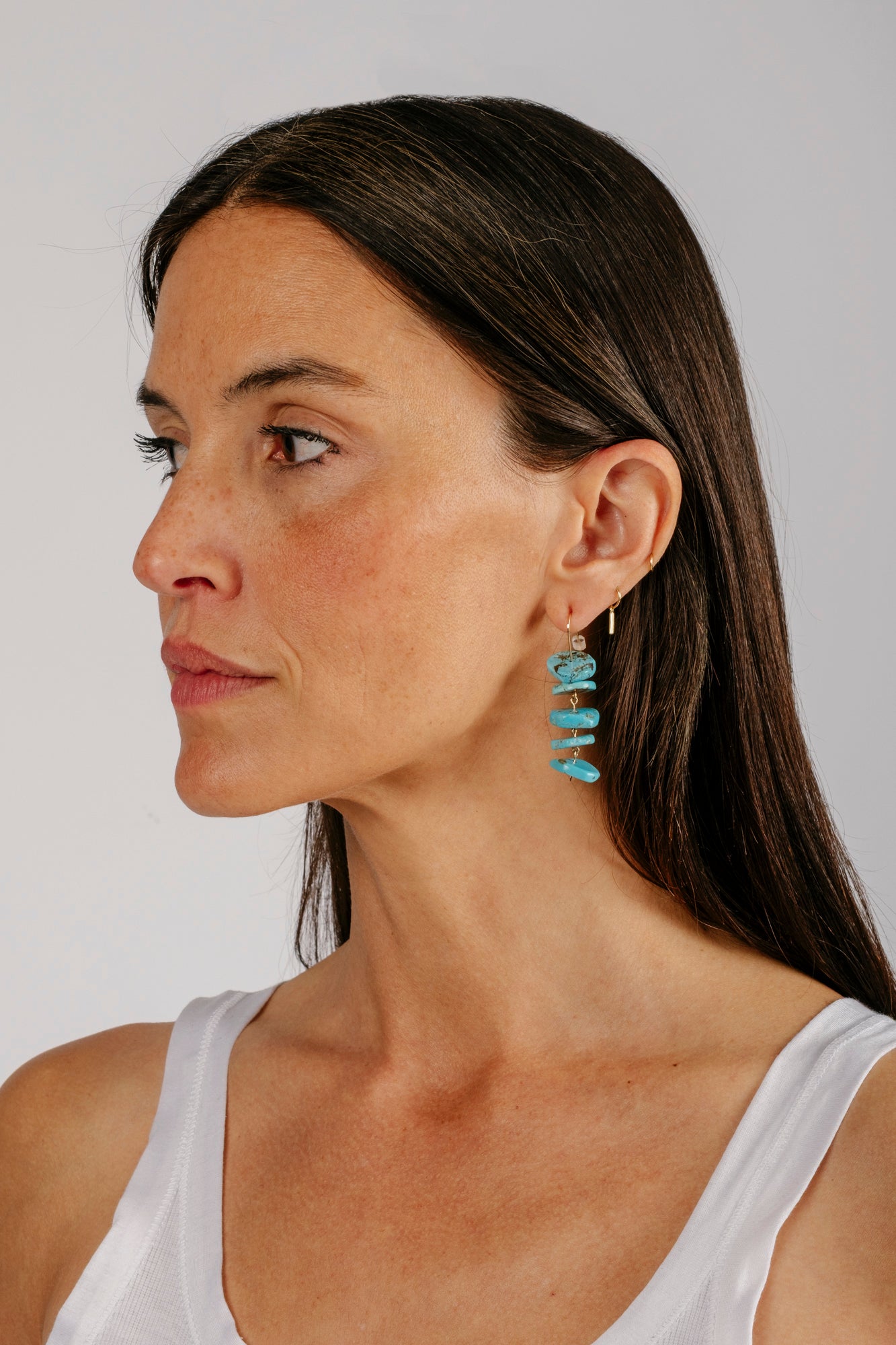 Turquoise Cascade Drop Earrings