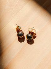 Load image into Gallery viewer, Grande Baroque Pearl Studs in Charcoal
