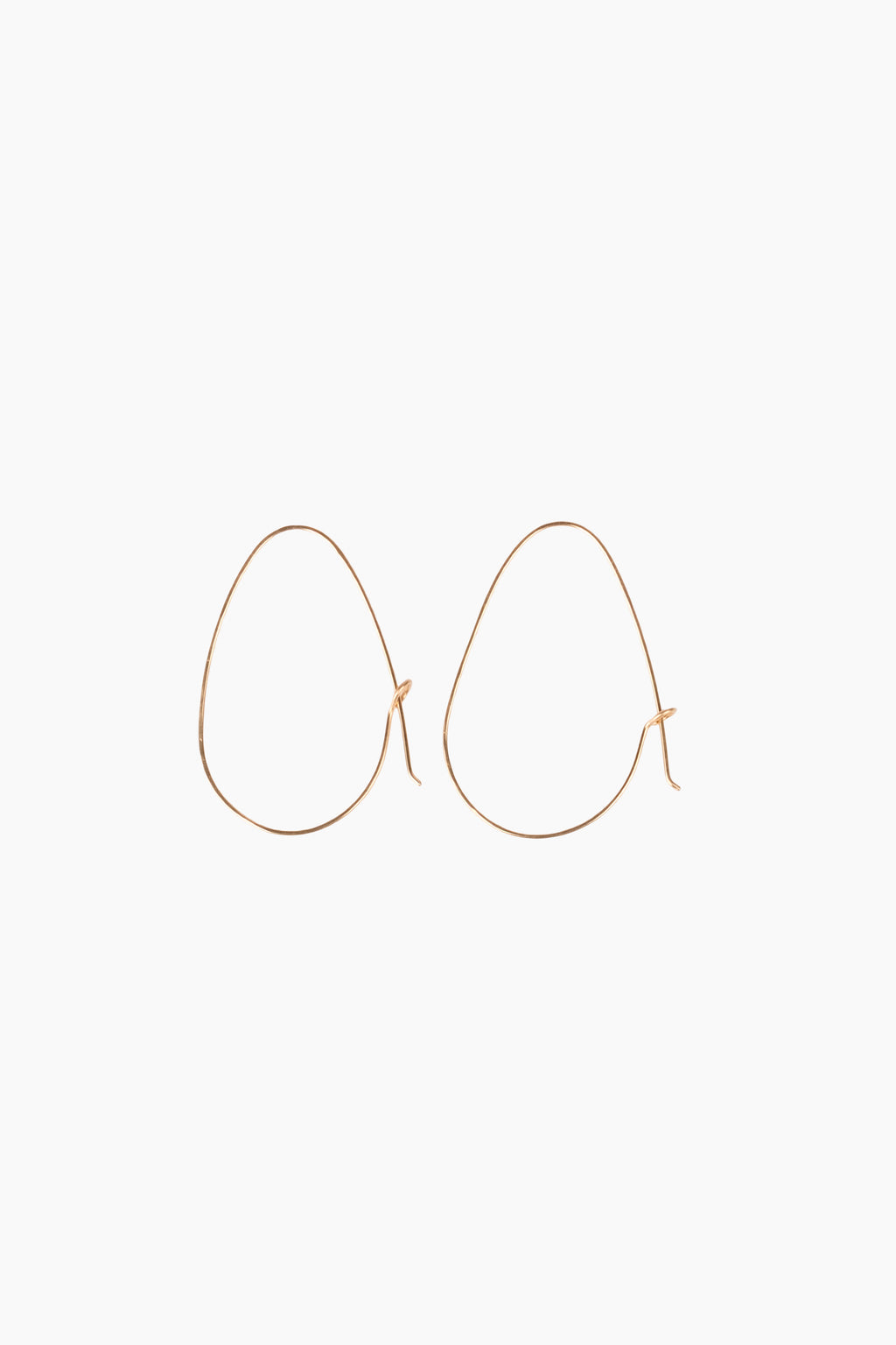 14K Small Egg Hoops