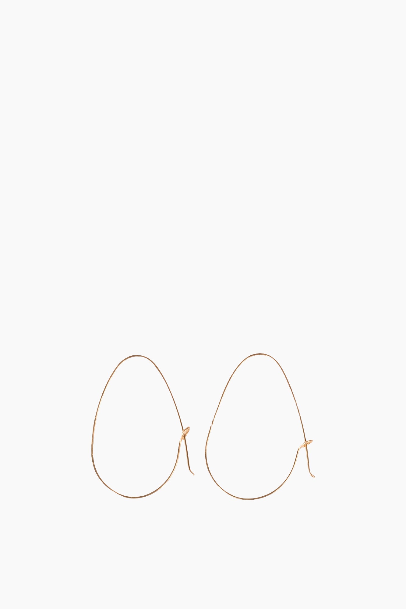 14K Small Egg Hoops