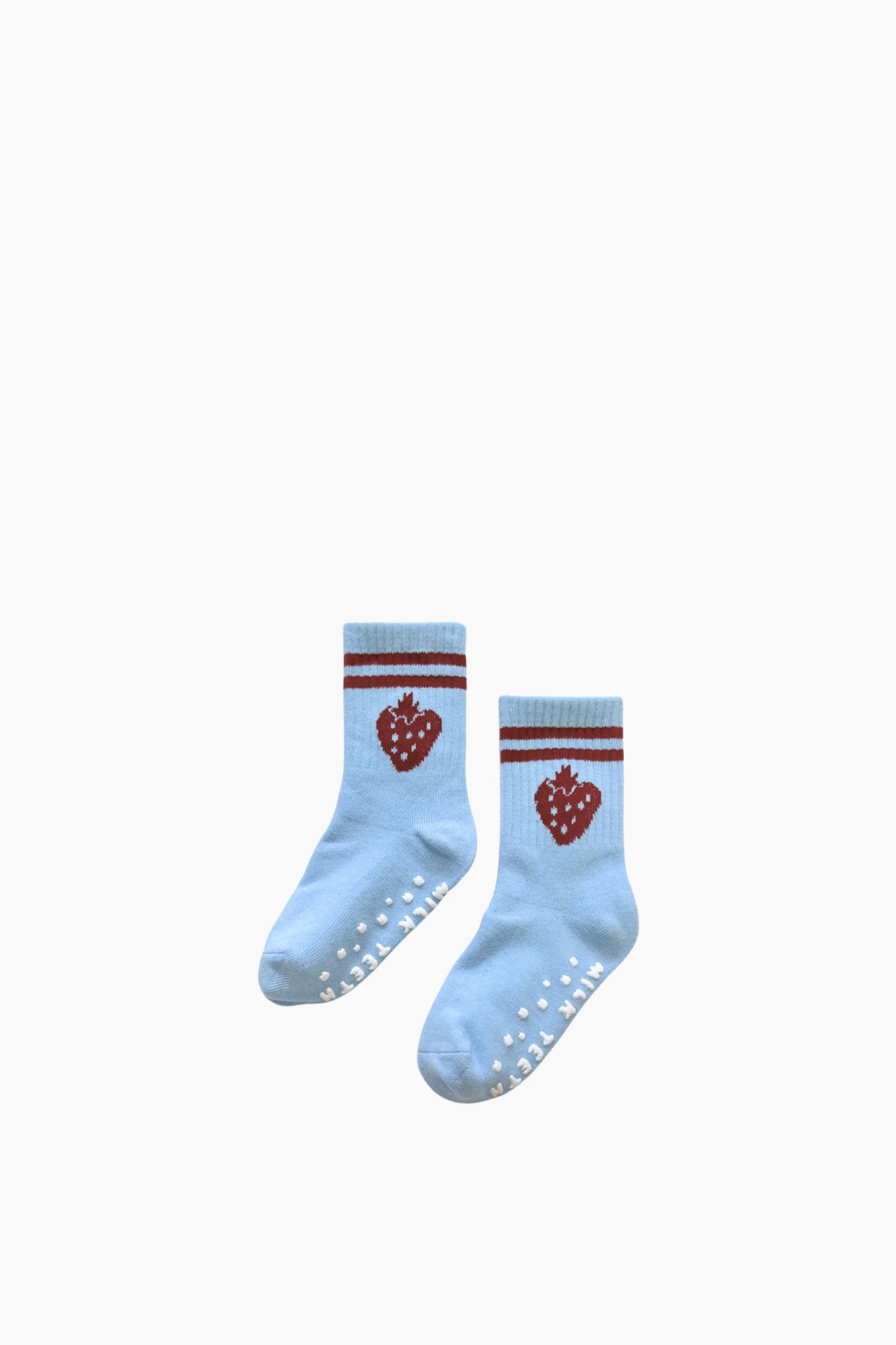 Ribbed Grip Socks | Strawberry