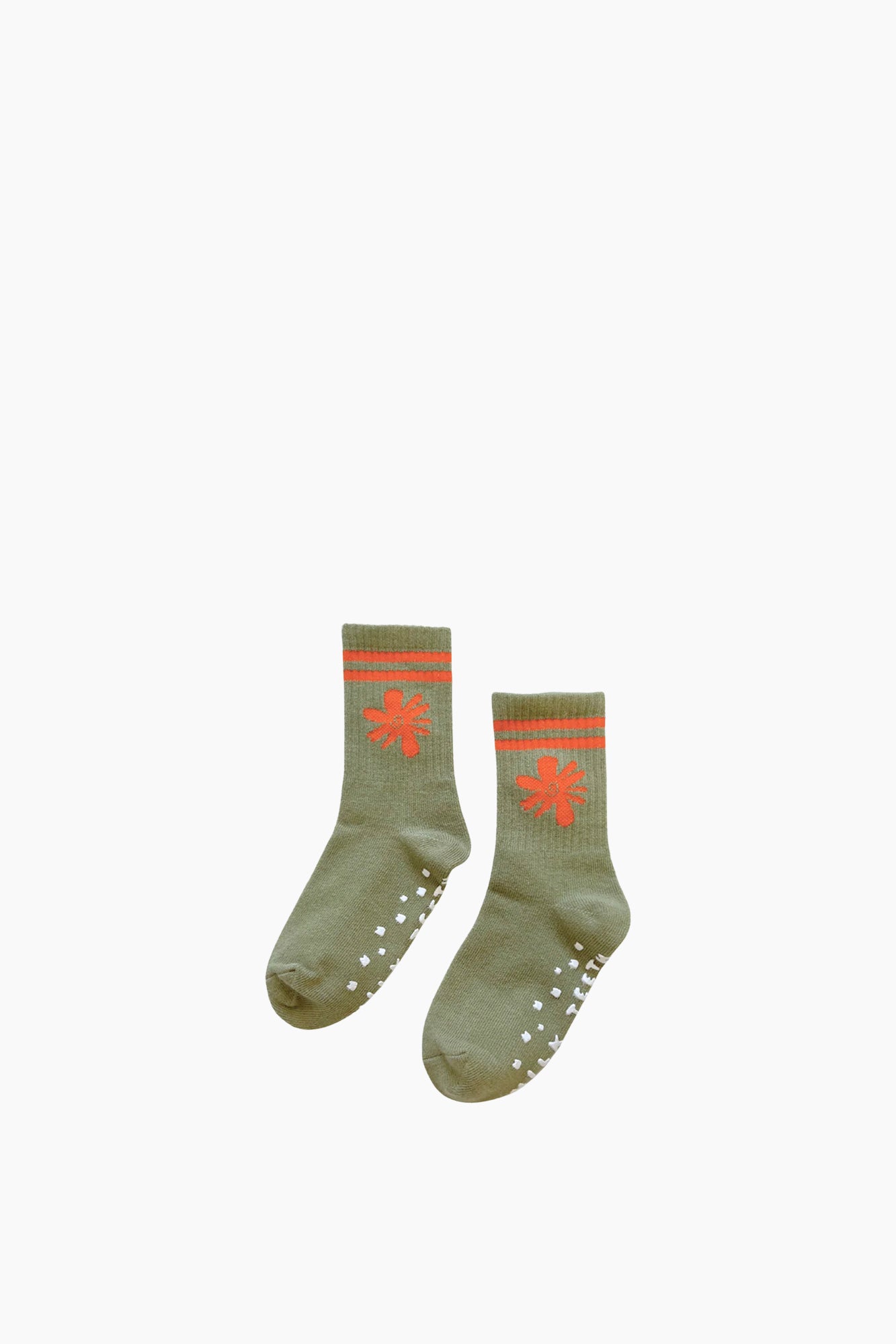 Ribbed Grip Socks | Swirl Flower