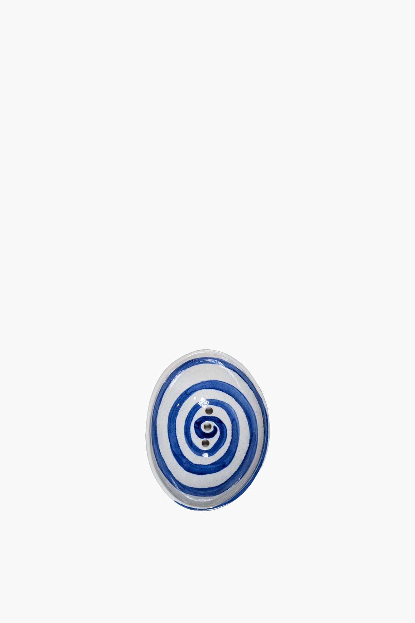 Blue Spiral Soap Dish
