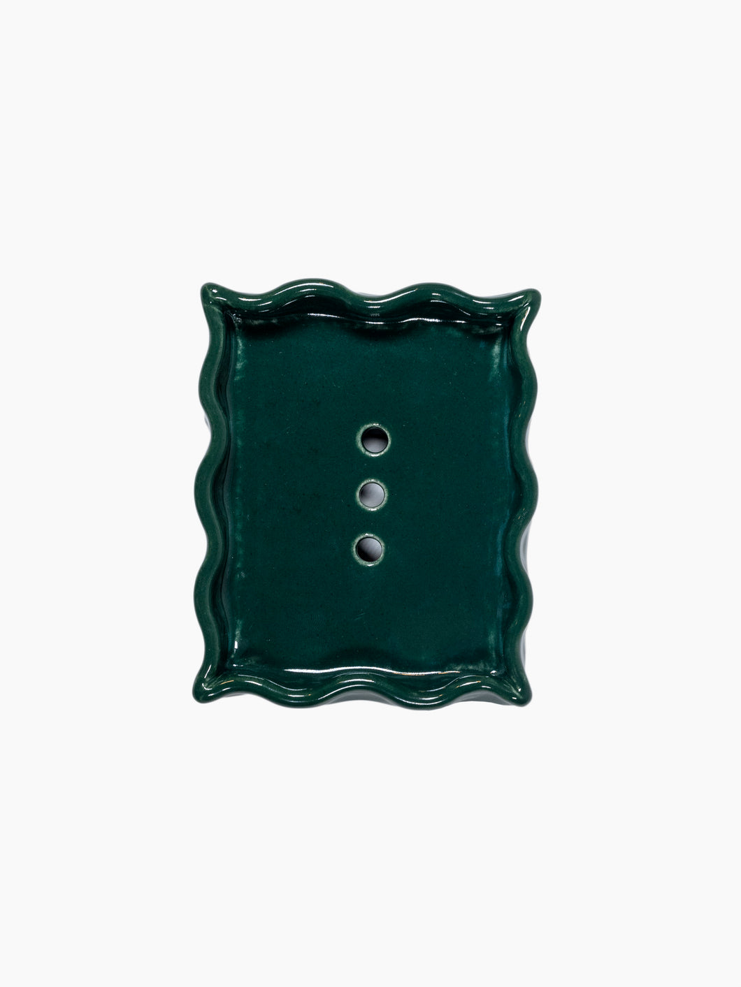 Square Emerald Wave Soap Dish
