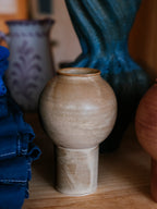 Moon Jar Pedestal Vase | Assorted Sizes + Colors