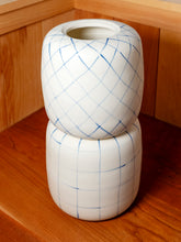 Load image into Gallery viewer, Blue and White Stacked Vase
