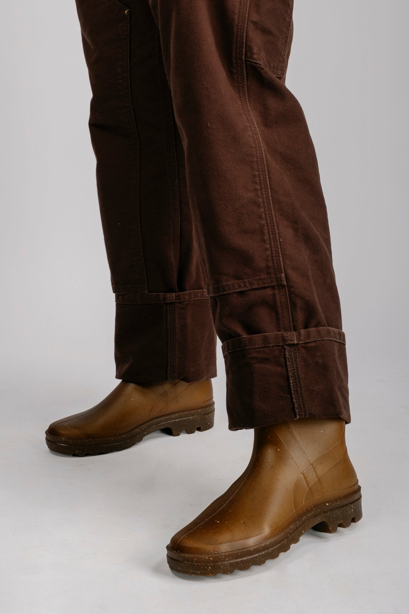 French Recycled Hemp Wellington Boots in Sepia