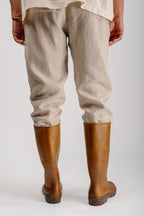 French Recycled Hemp Wellington Boots in Sepia