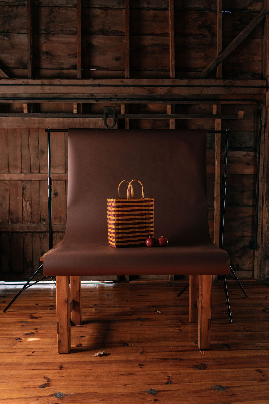 Retro-Striped Towel Tote | Butternut & Quartz