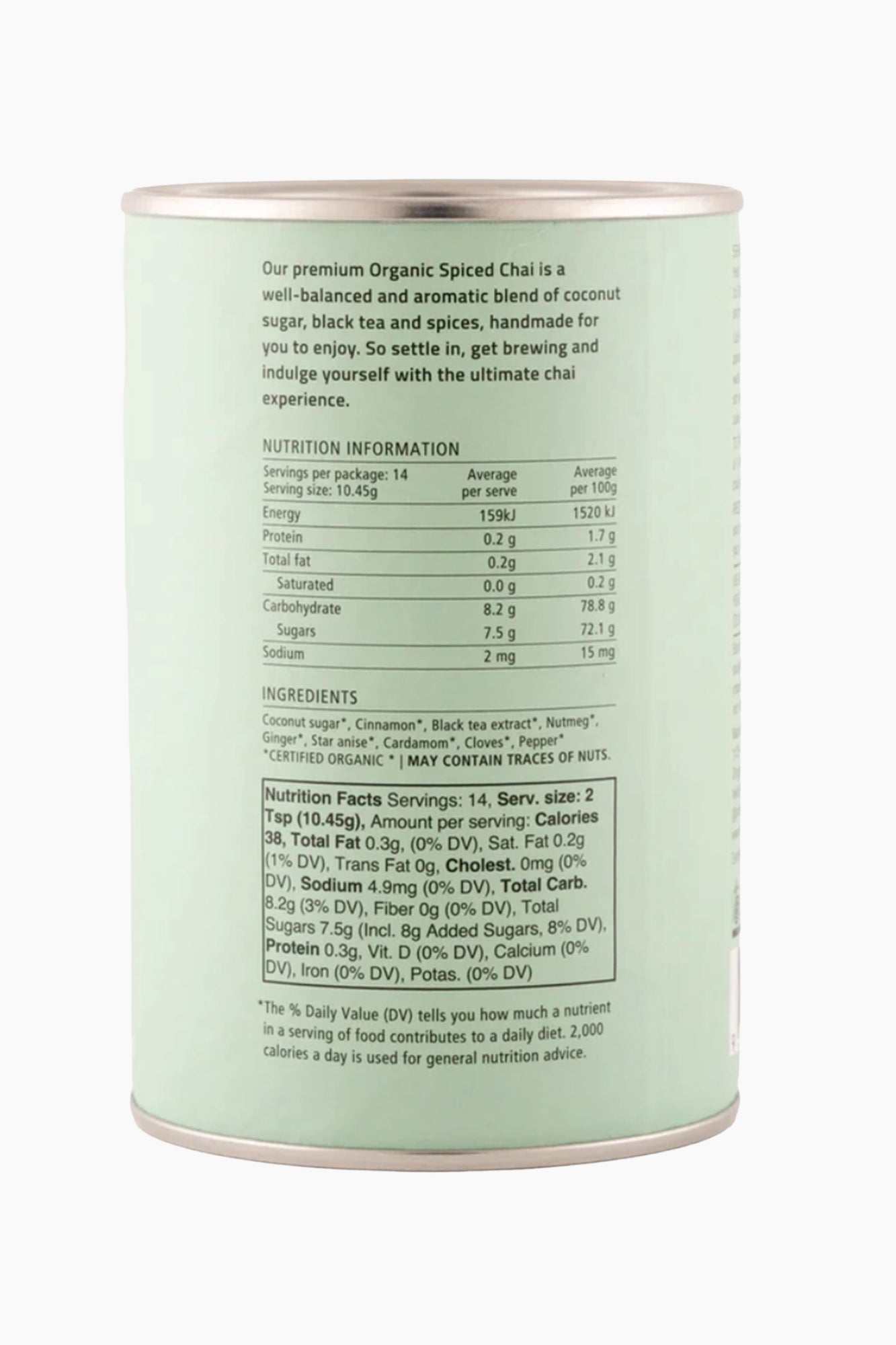 Organic Spiced Chai Powder