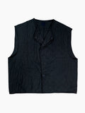 Vintage Quilted Vest | Charcoal Black