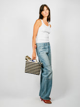 Load image into Gallery viewer, Retro-Travel Tote | Black &amp; Natural
