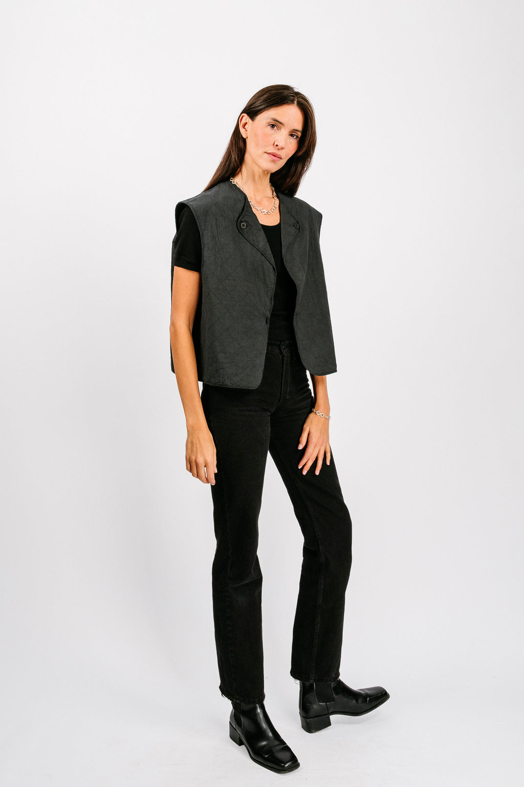 Vintage Quilted Vest | Ocean Blue