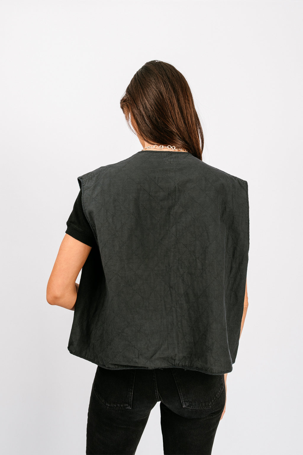 Vintage Quilted Vest | Ocean Blue