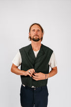 Vintage Quilted Vest | Ocean Blue