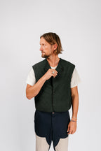 Vintage Quilted Vest | Ocean Blue