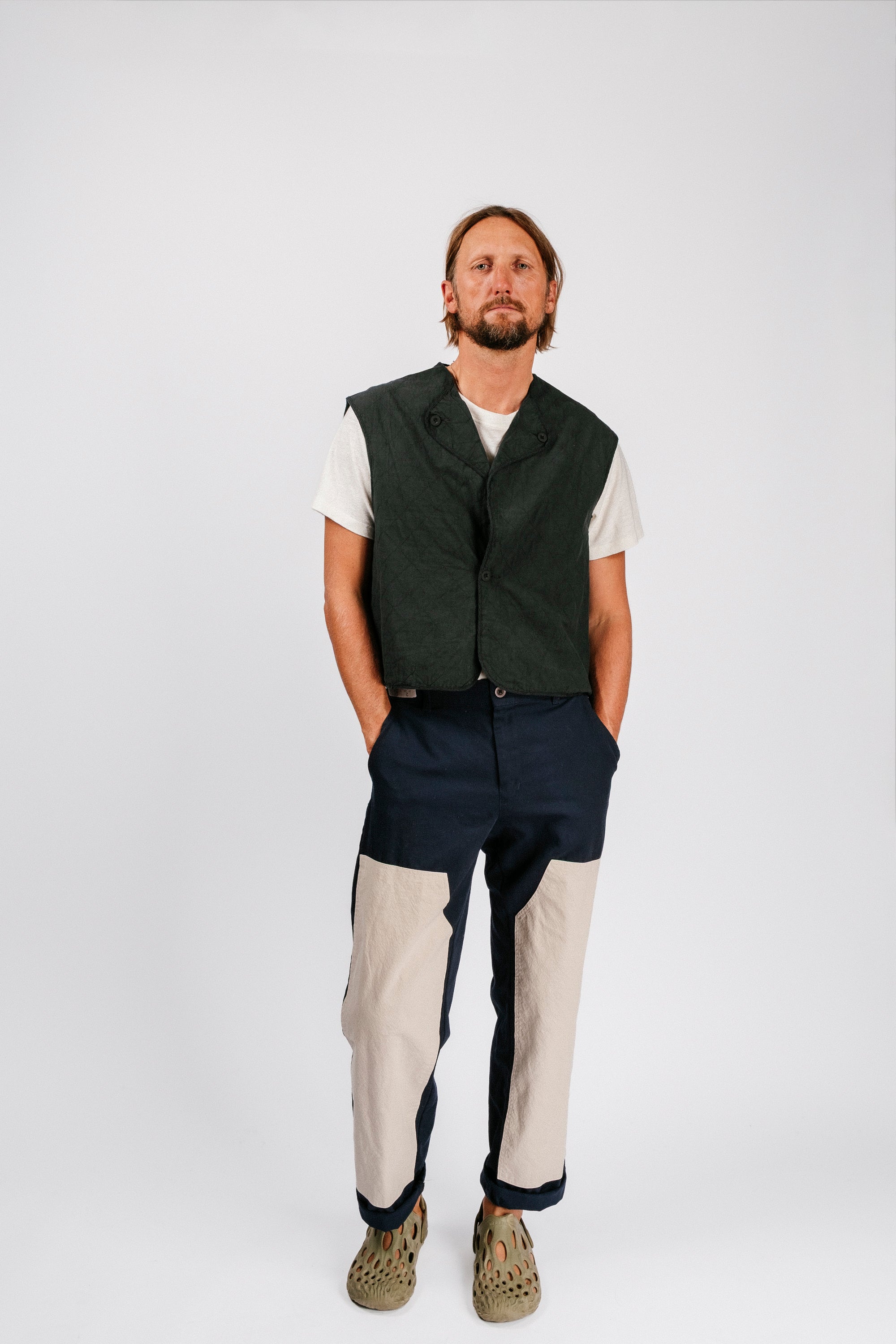 Vintage Quilted Vest | Ocean Blue