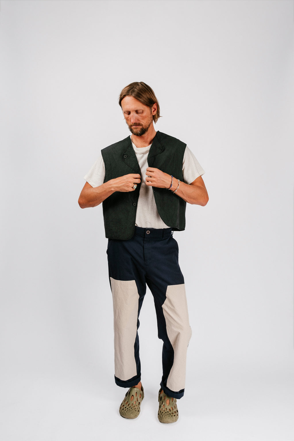 Vintage Quilted Vest | Ocean Blue