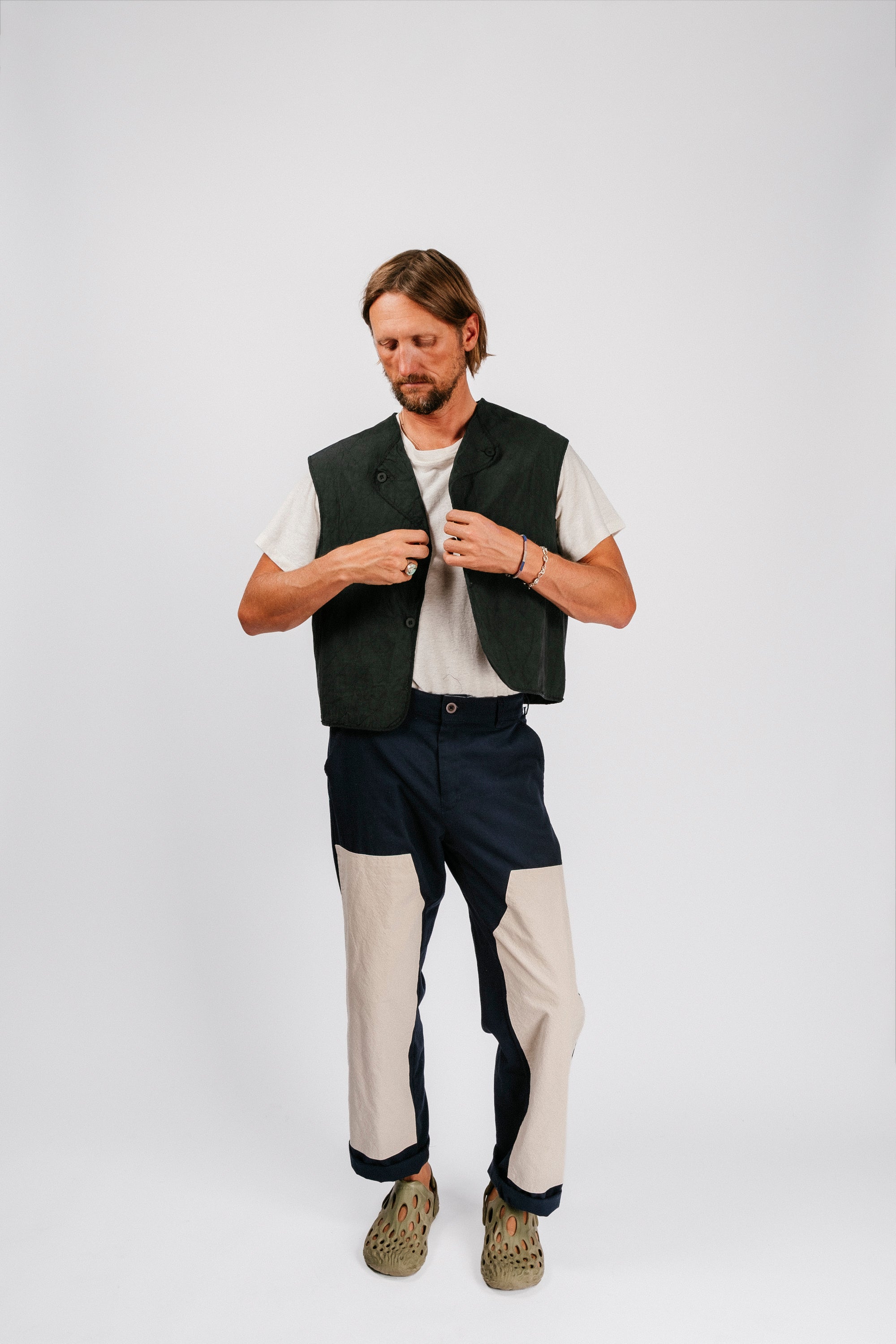 Vintage Quilted Vest | Ocean Blue