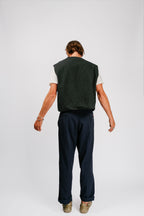 Vintage Quilted Vest | Ocean Blue