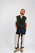 Vintage Quilted Vest | Ocean Blue