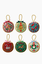 Christmastide Embroidered Ornament Set