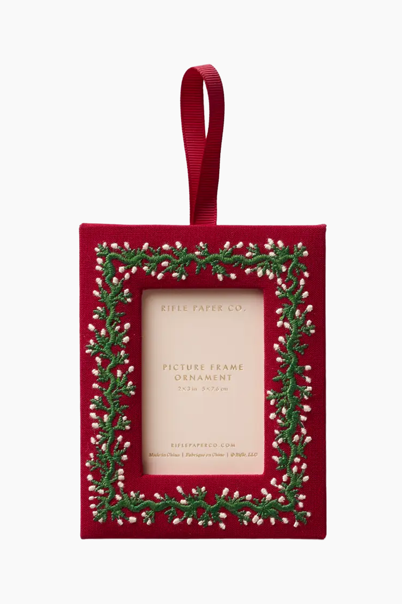 Garland Embroidered Frame Ornament