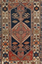 Load image into Gallery viewer, Antique Kurdish Low Pile Rug
