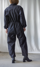 Load image into Gallery viewer, Vintage Black Cotton Canvas Coveralls
