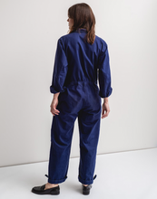 Load image into Gallery viewer, Vintage Navy Blue Jumpsuit - Herringbone Twill
